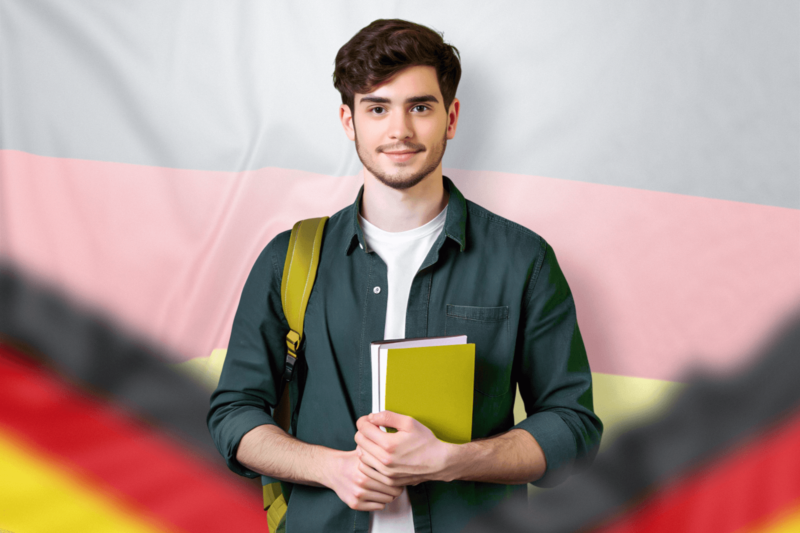 Student learning a new language online
